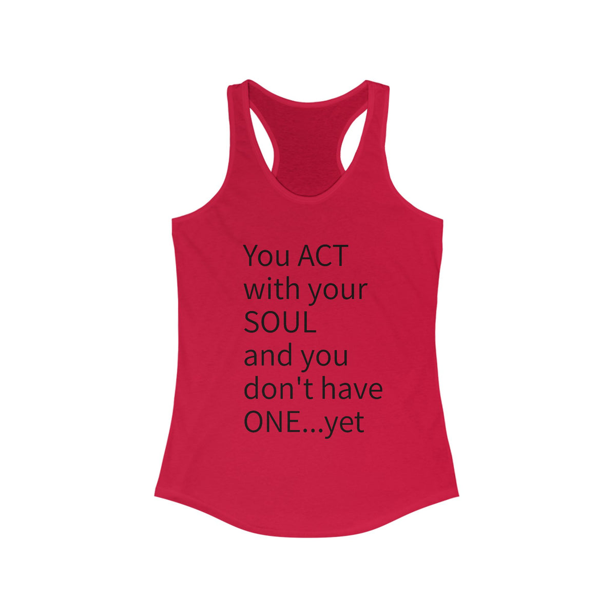 Stella Adler affirmation racerback tank lifestyle — Le Van Kamp Studio