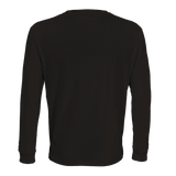 Back view--The Grandeur of Life Is Being as Fearless as One Can — Affirmation Unisex Long Sleeve Tee in Deep Black | Le Van Kamp Studio
