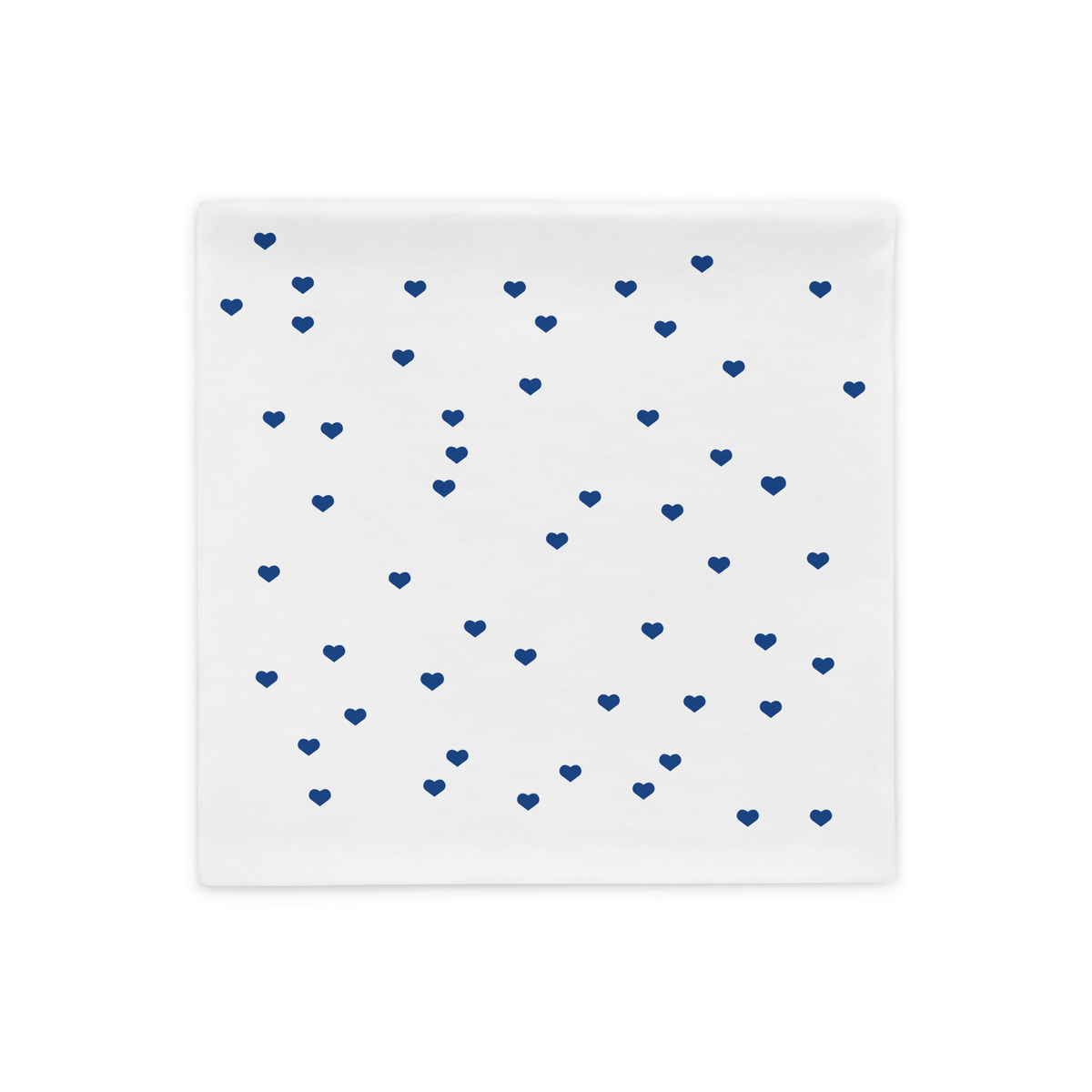LOVE ME Feeling Blue pillow case back — Le Van Kamp Studio