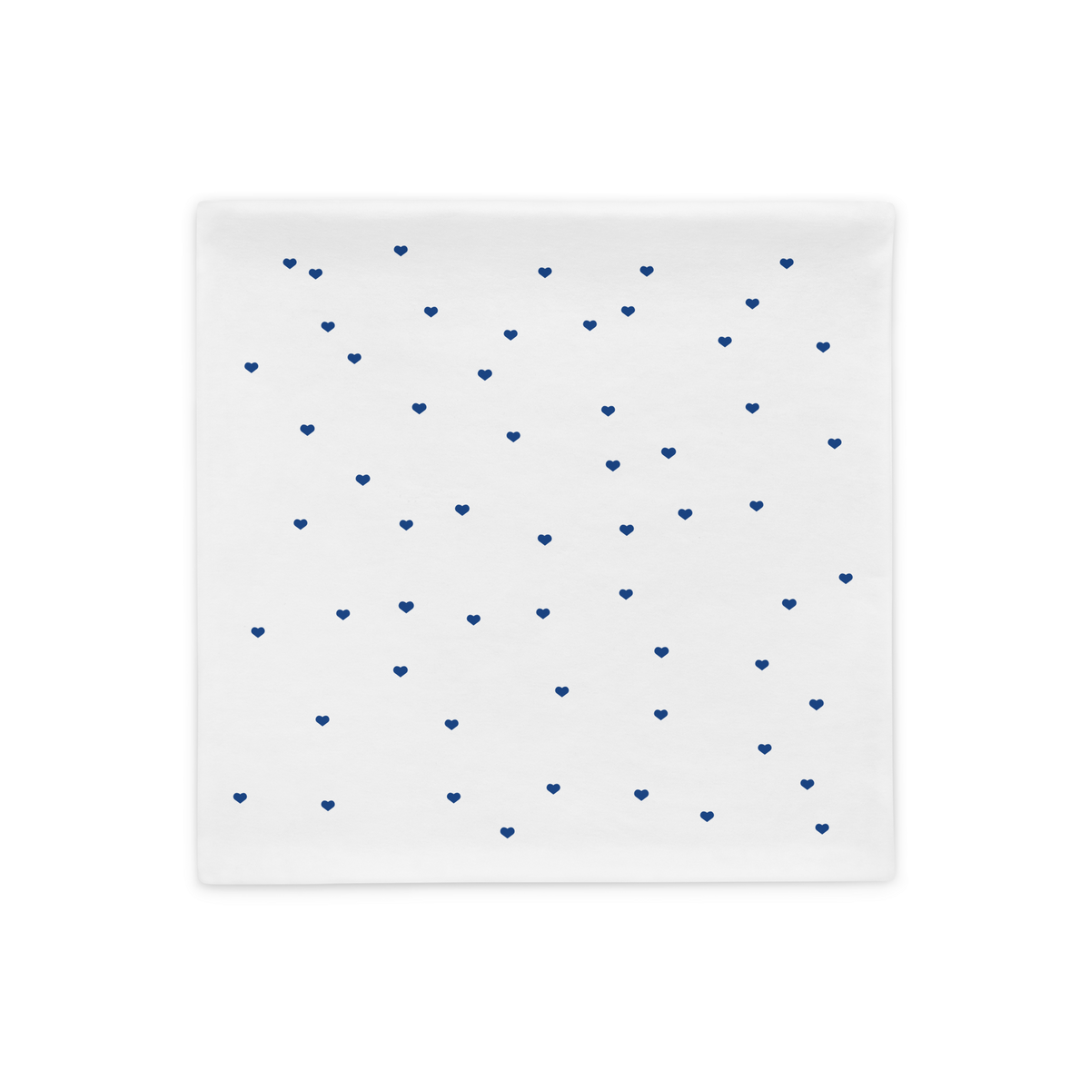 LOVE ME Feeling Blue pillow case front — Le Van Kamp Studio