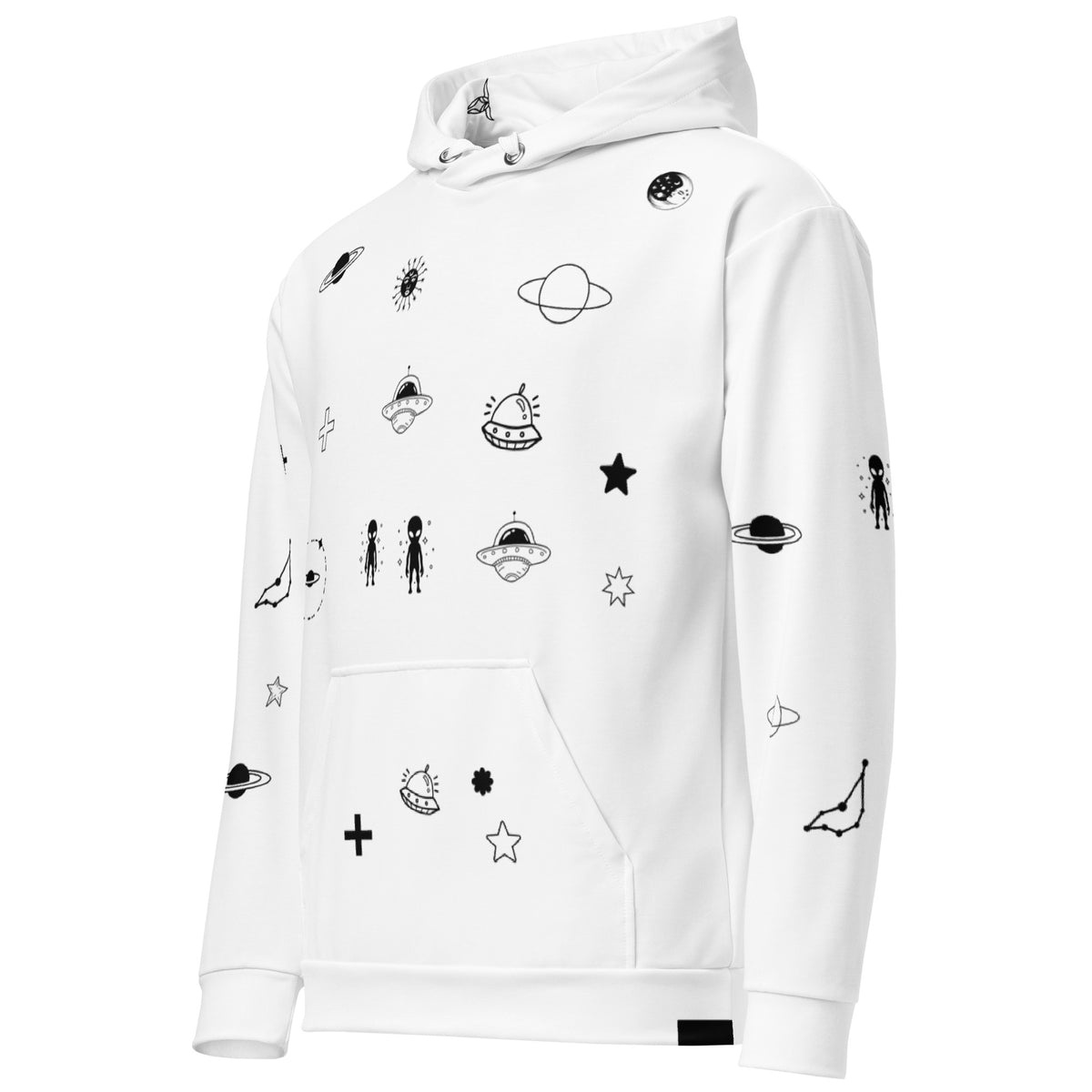 Faith in the Universe cotton hoodie detail — Le Van Kamp Studio