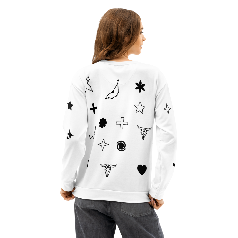 You Are a Shining Star sweatshirt white back — Le Van Kamp Studio