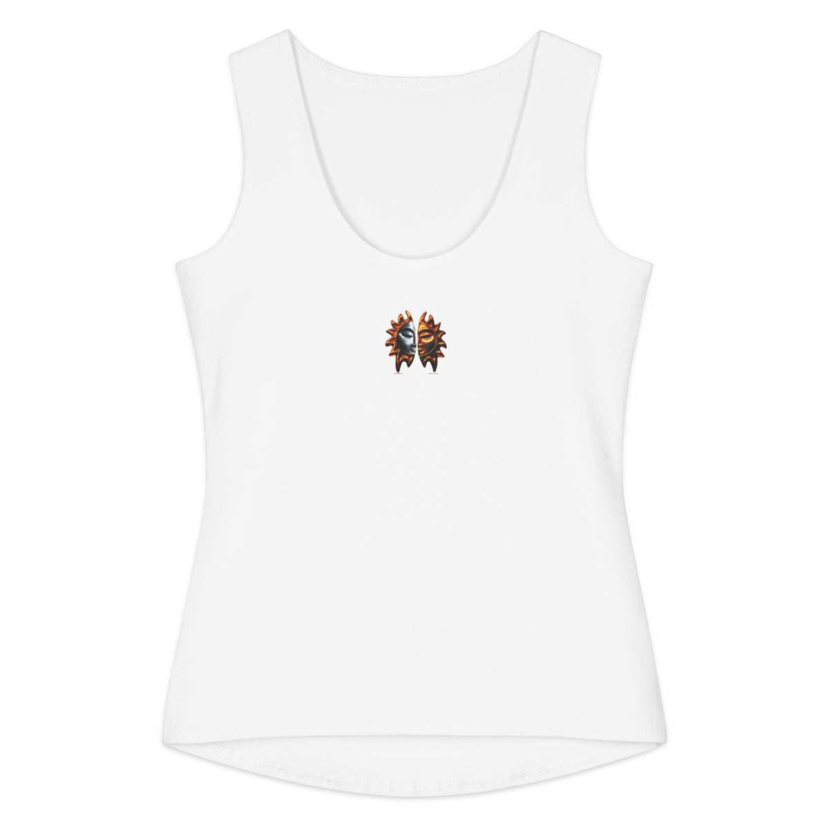 YIN YANG Both Sides of Me II women's cotton tank top front — Le Van Kamp Studio
