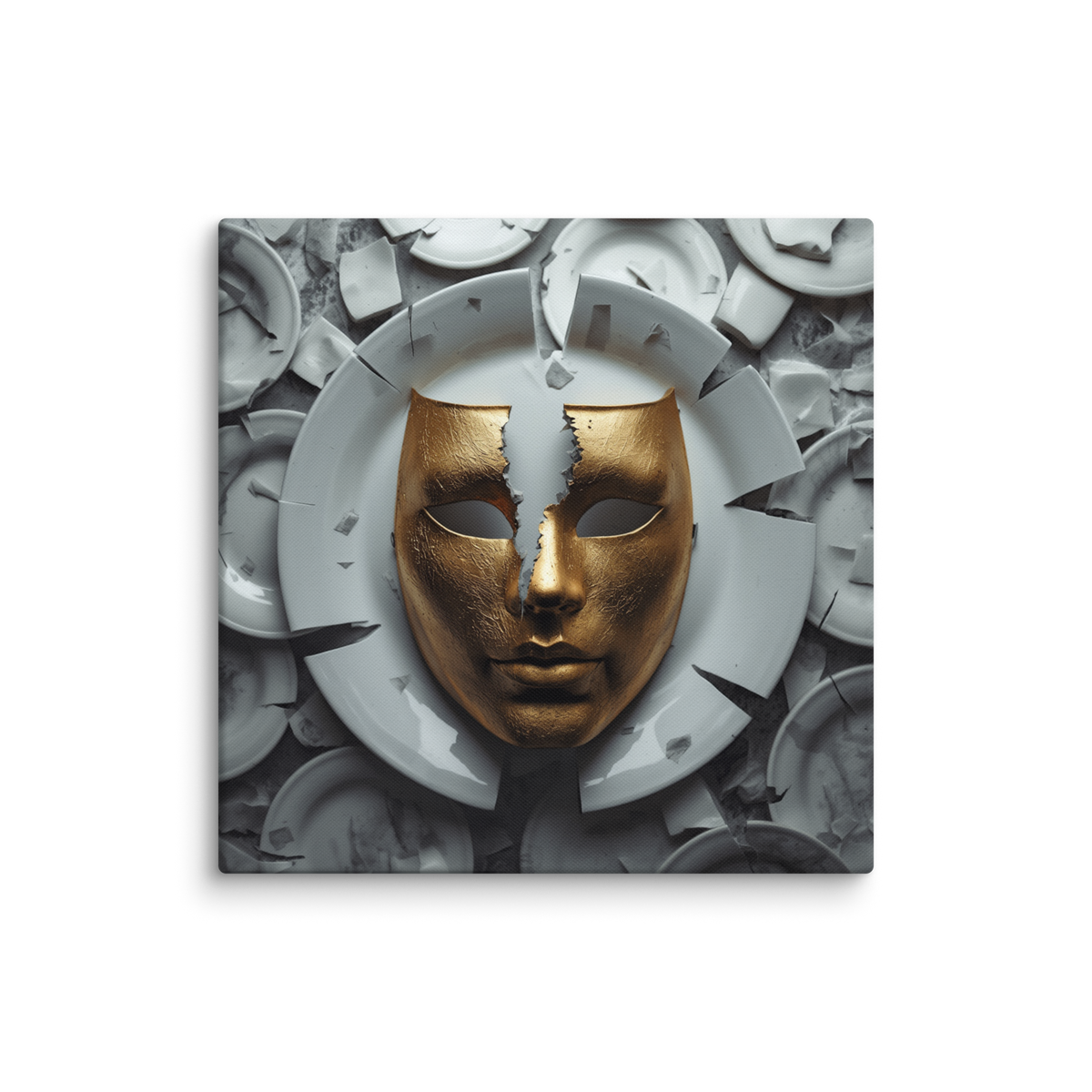 Your Mask Fell Off - canvas print front — Le Van Kamp Studio