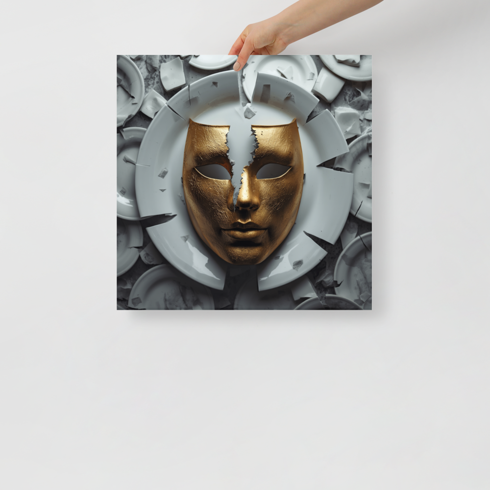 Your Mask Fell Off poster 18x18 front — Le Van Kamp Studio
