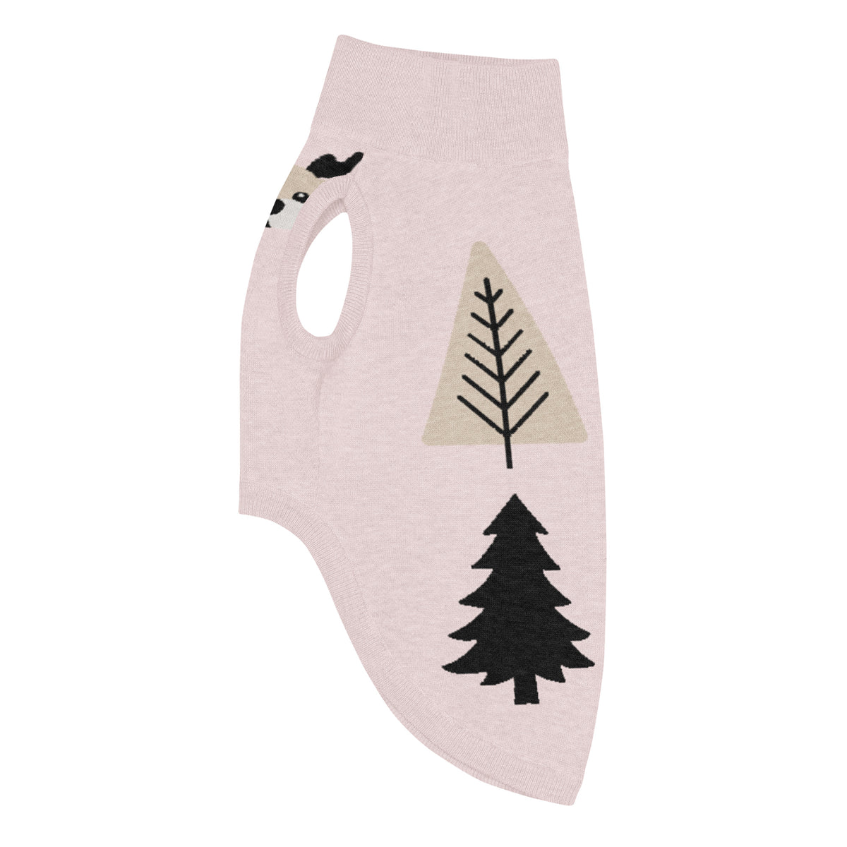 Cold Winter Nights knitted pet sweater back — Le Van Kamp Studio