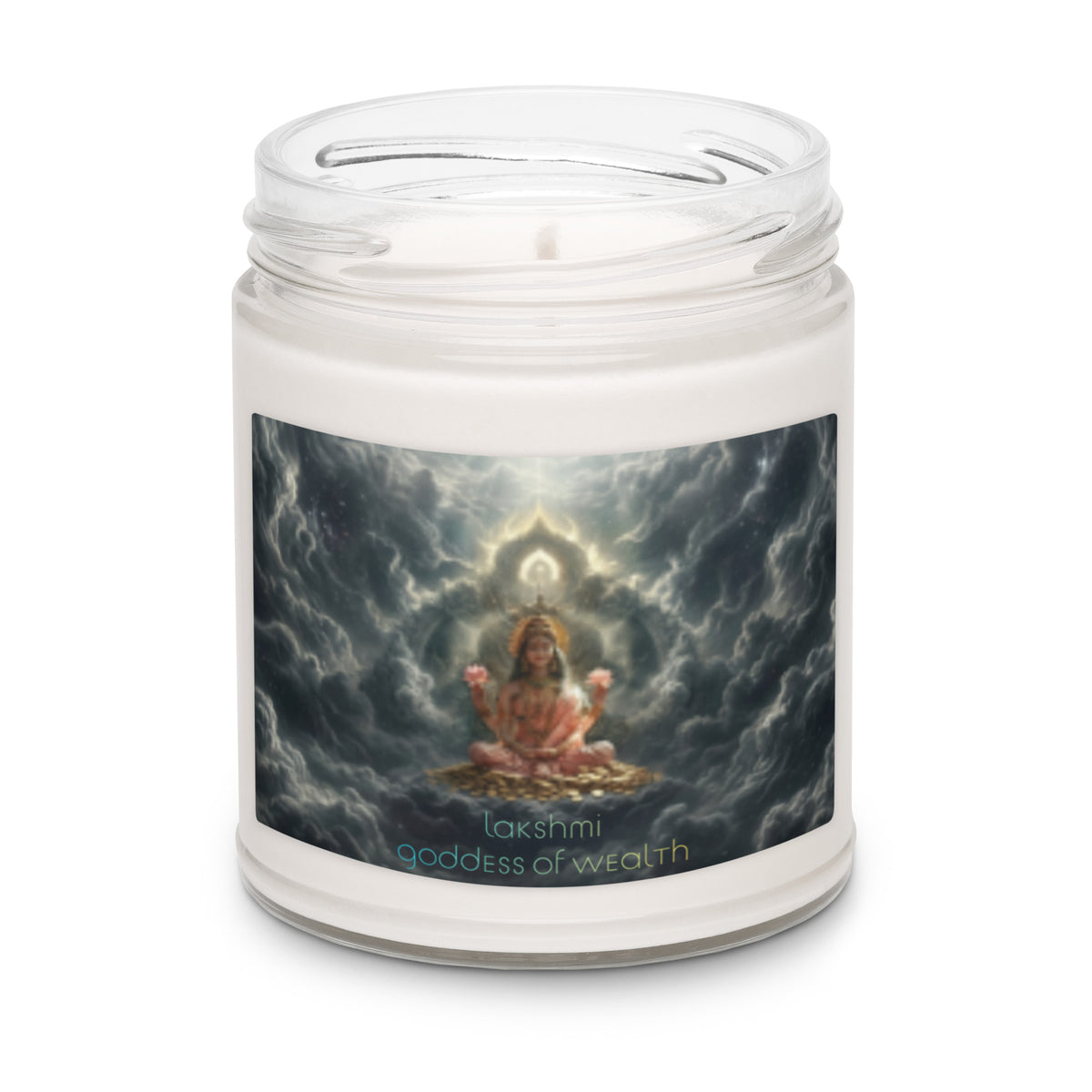 Lakshmi soy candle label detail — Le Van Kamp Studio
