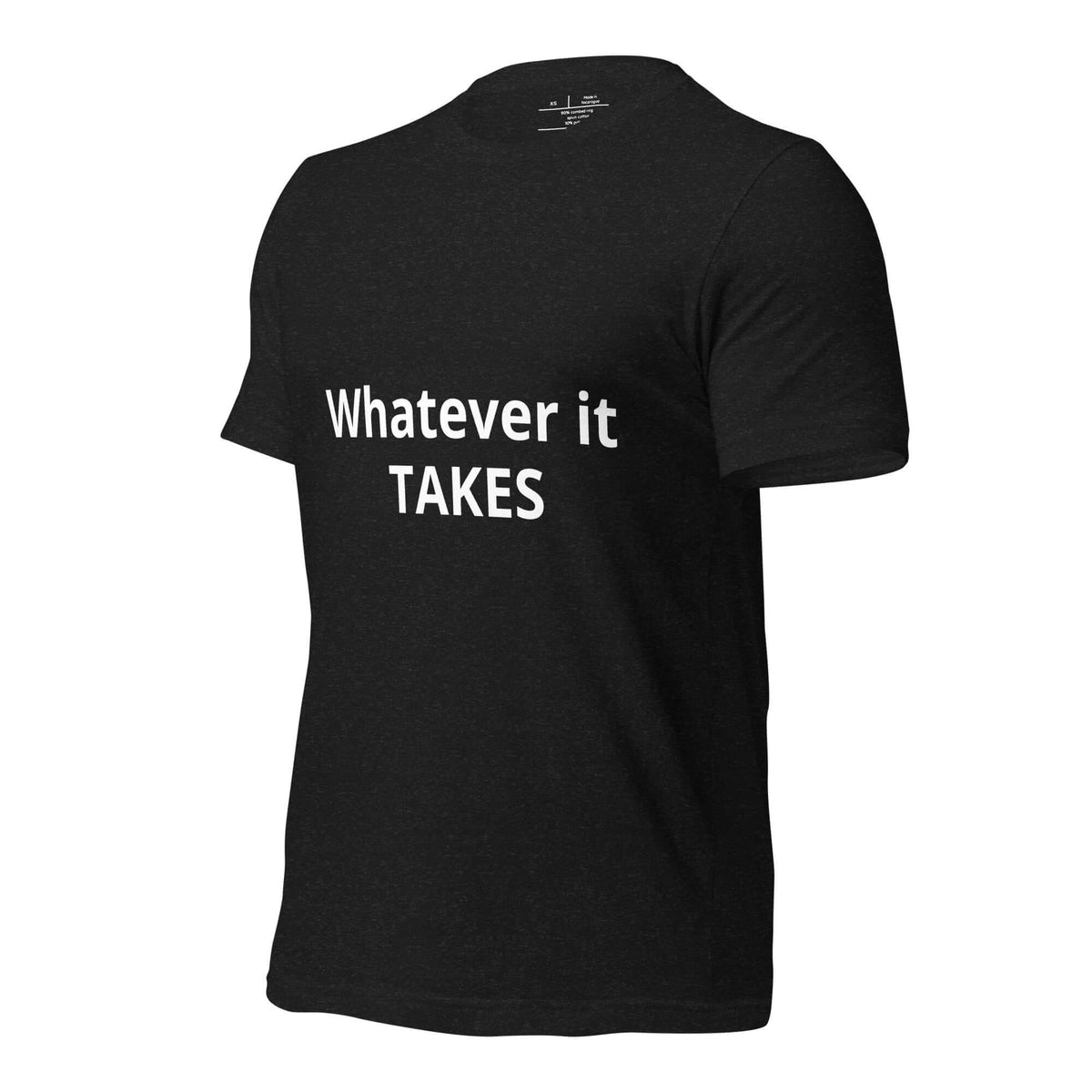 Give It Your All tee black heather left front — Le Van Kamp Studio