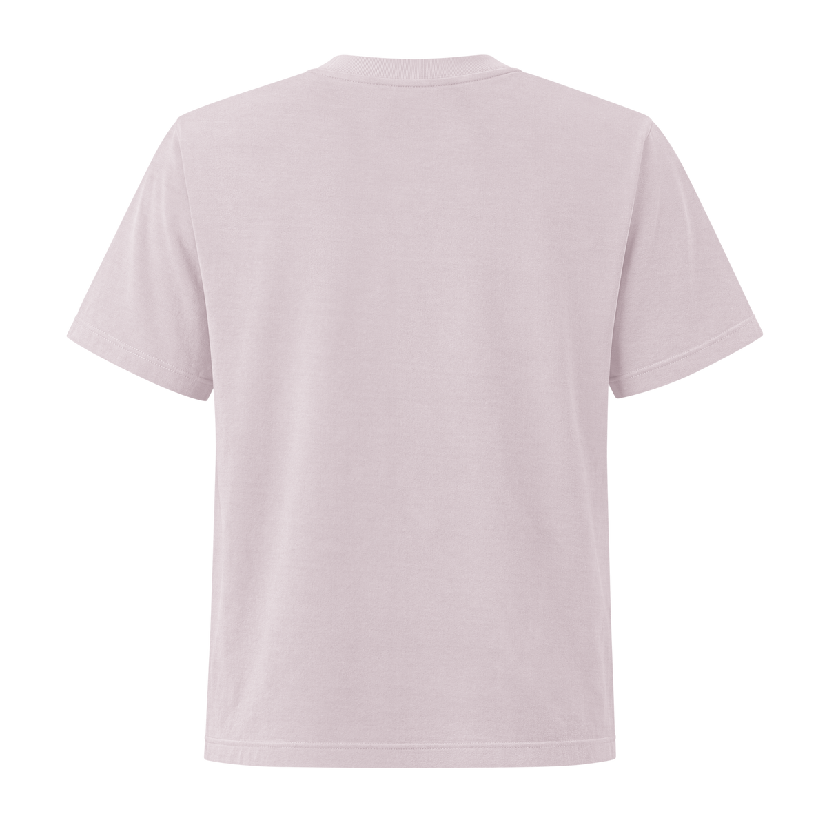 The Alignment Series — women's washed lavender tee, Buddha chakra print, back view | Le Van Kamp Studio