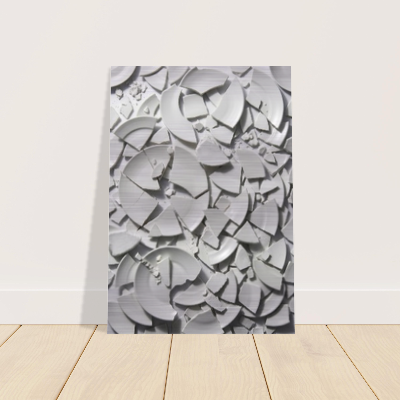 Spasimo — Greek Good Luck Wall Art on brushed aluminium by Le Van Kamp Studio