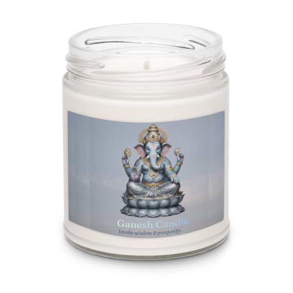 Ganesha Soy Candle in Sea Salt and Orchid — 9 oz, hand-poured by Le Van Kamp Studio