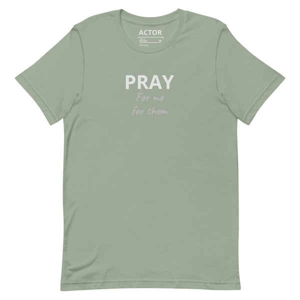 Pray for Me affirmation t-shirt in sage — by Le Van Kamp Studio