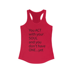 	Stella Adler affirmation racerback tank lifestyle — Le Van Kamp Studio
