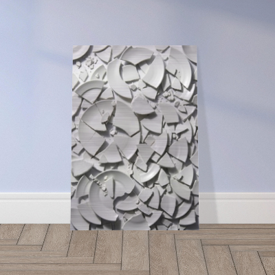 Spasimo Greek good luck wall art brushed aluminium print Design Option 1 by M.V.K. — Le Van Kamp Studio