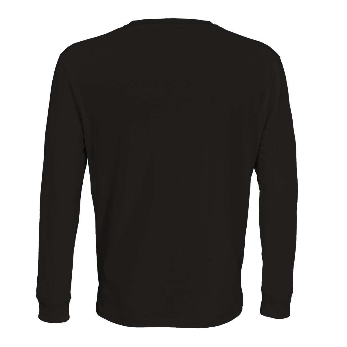 Back view--The Grandeur of Life Is Being as Fearless as One Can — Affirmation Unisex Long Sleeve Tee in Deep Black | Le Van Kamp Studio
