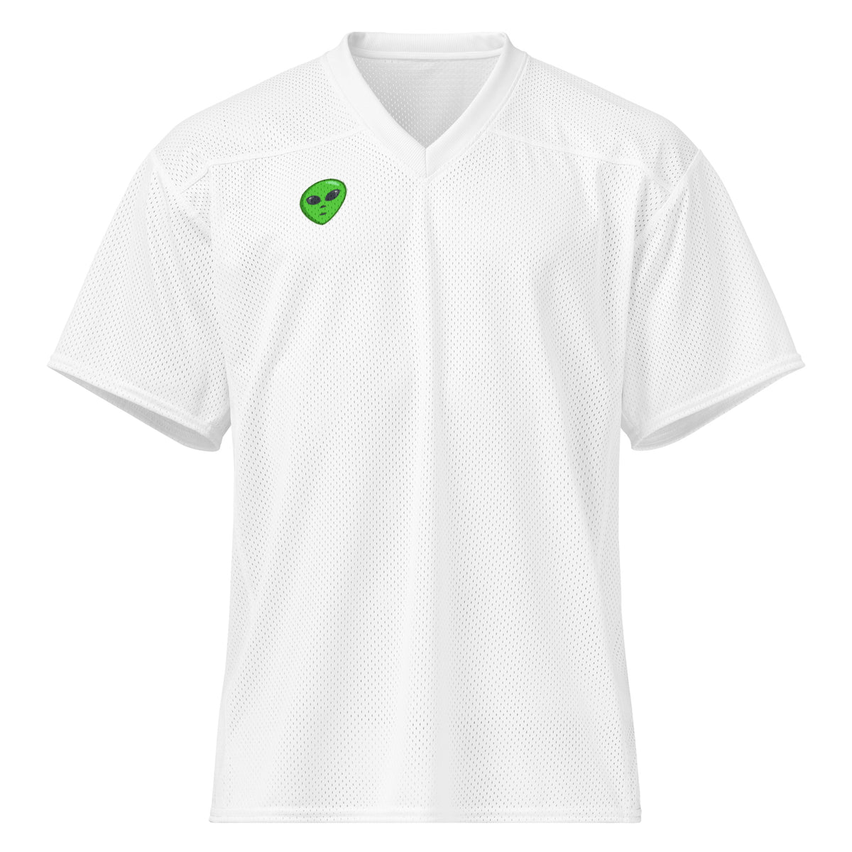 Alien Signal Football Jersey white front — Le Van Kamp Studio