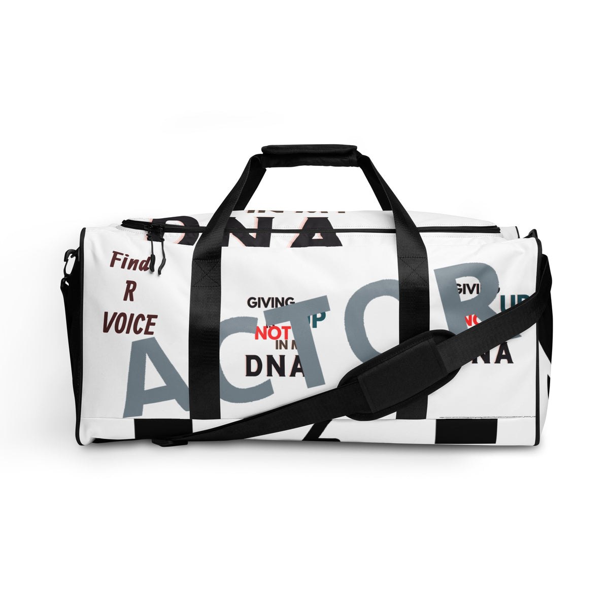 ACTOR Duffle Bag white front — Le Van Kamp Studio