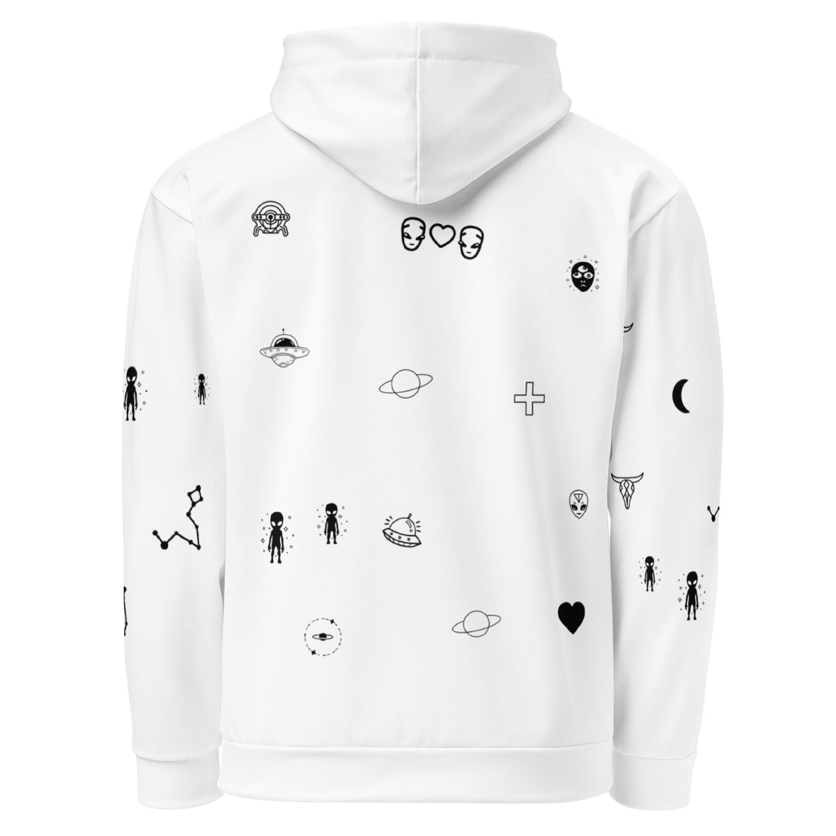 Faith in the Universe cotton hoodie back — Le Van Kamp Studio