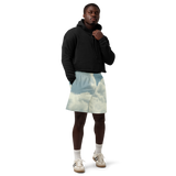 Enter into Creator Mode In The Zone Series Part IV cloud print long shorts on model front — Le Van Kamp Studio