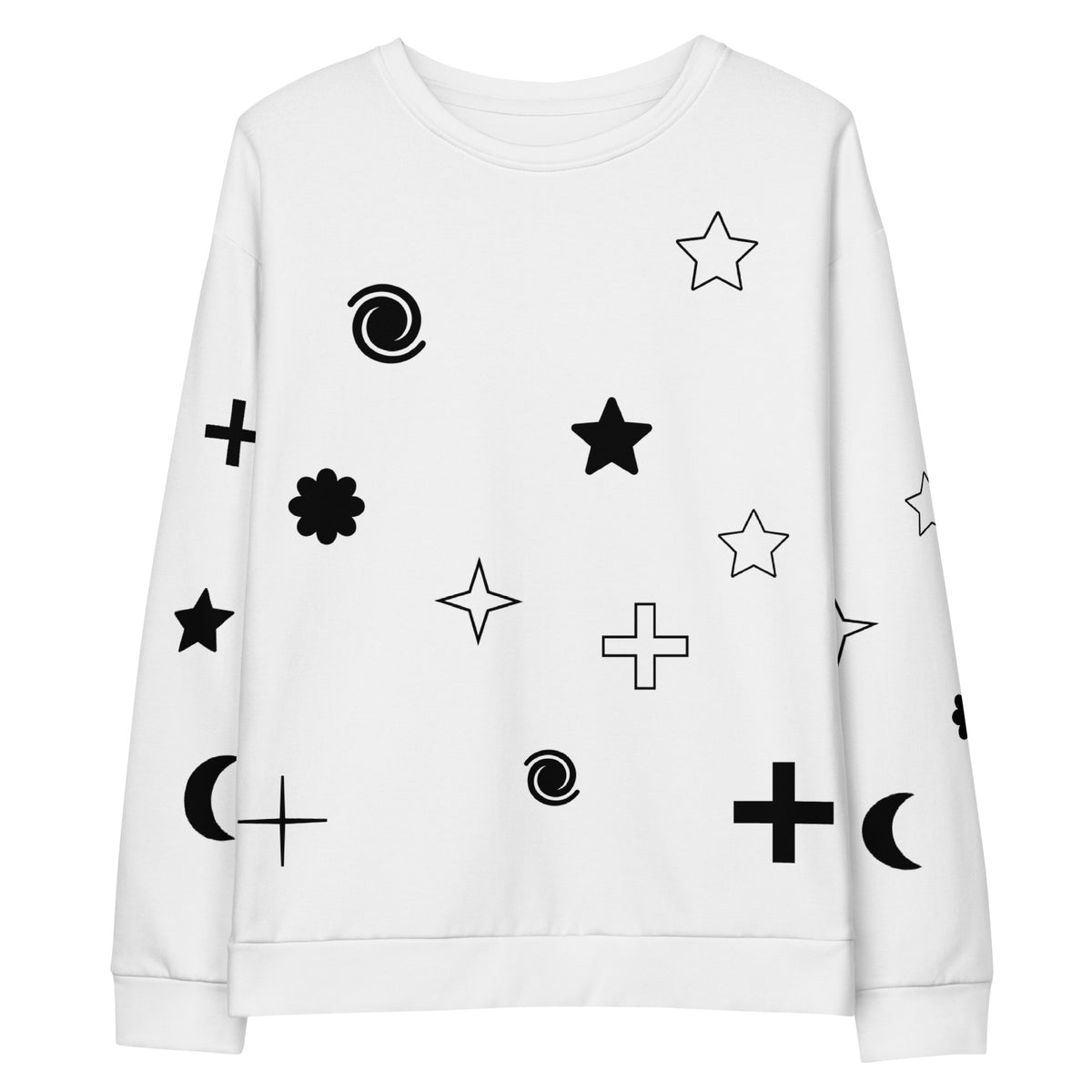 You Are a Shining Star unisex cotton sweatshirt white front — Le Van Kamp Studio