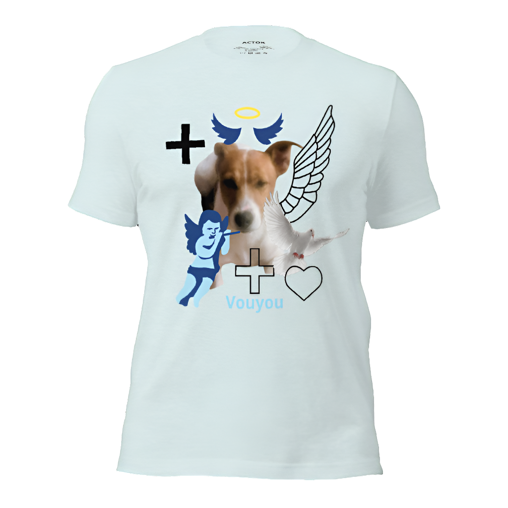 You Left Too Soon pet memorial unisex tee front — Le Van Kamp Studio