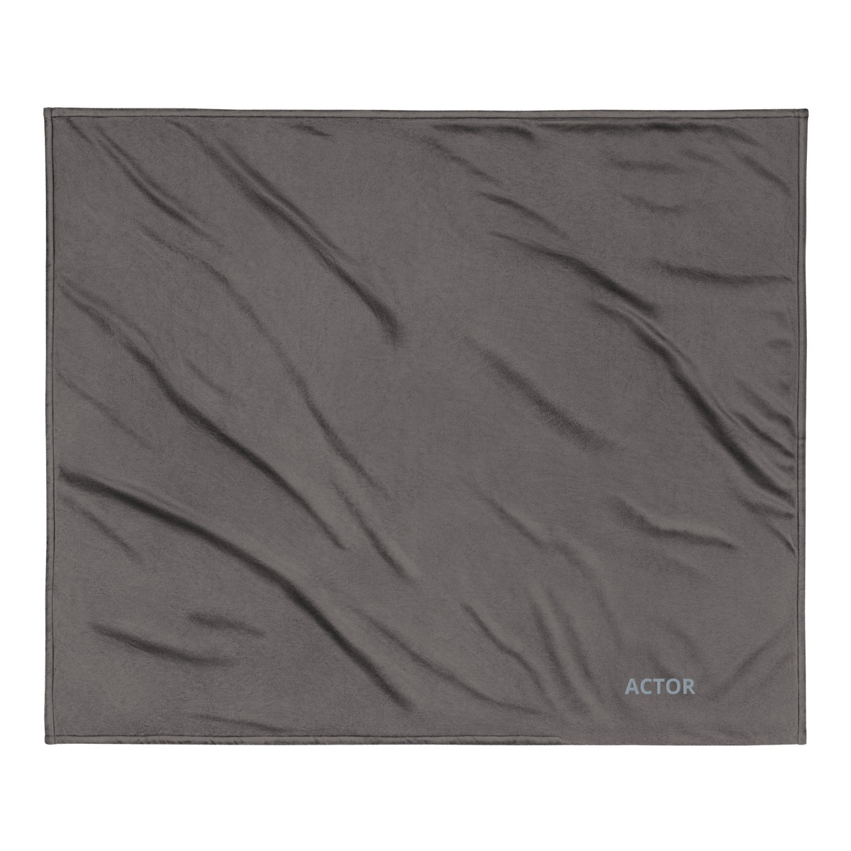 ACTOR Premium Sherpa Blanket heather grey front — Le Van Kamp Studio