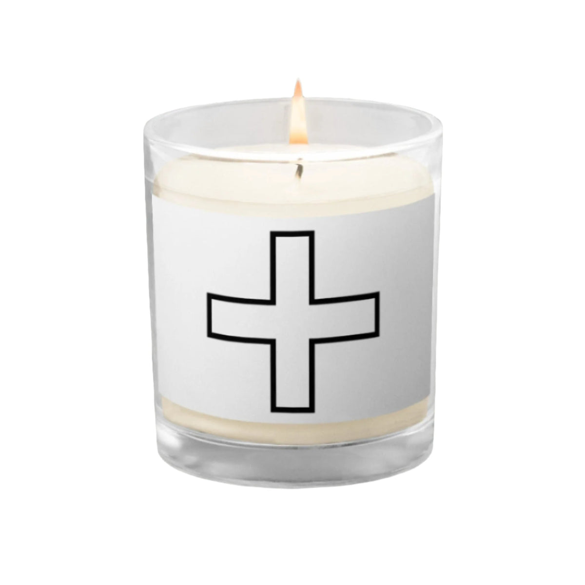 	Blessing from God glass jar soy wax candle front — Le Van Kamp Studio