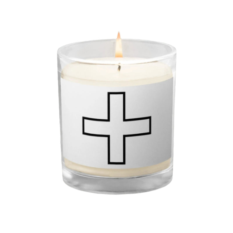 Glass jar soy wax candle