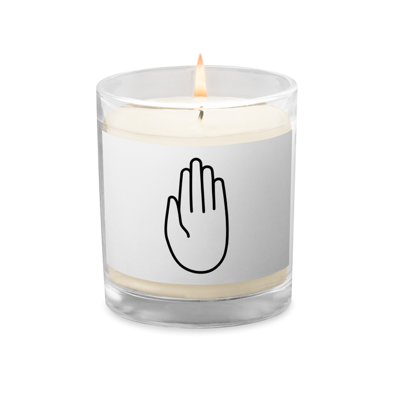Glass jar soy Blessing HAND wax candle