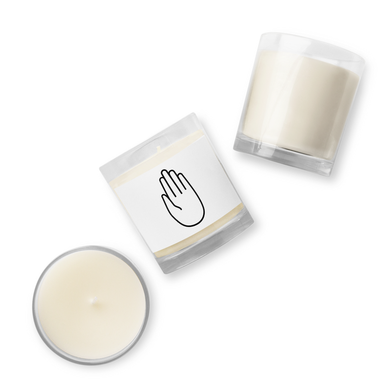 Glass jar soy Blessing HAND wax candle