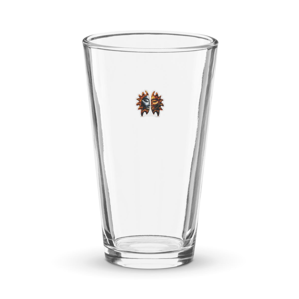 YIN YANG Pour Both Sides shaker pint glass front — Le Van Kamp Studio