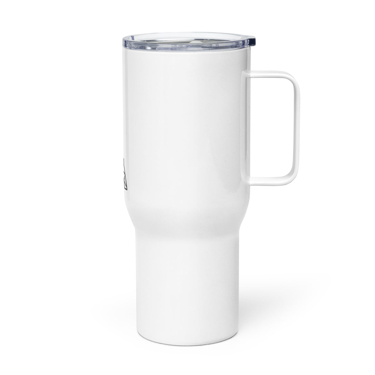 Bienvenue à Paris travel mug with handle back — Le Van Kamp Studio