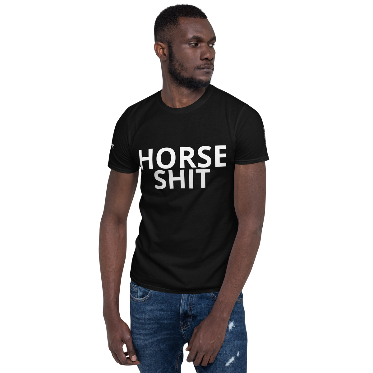 I See You Coming statement tee black front detail — Le Van Kamp Studio