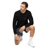 Use the Difficulty ACTOR long sleeve black on model kneeling front — Le Van Kamp Studio