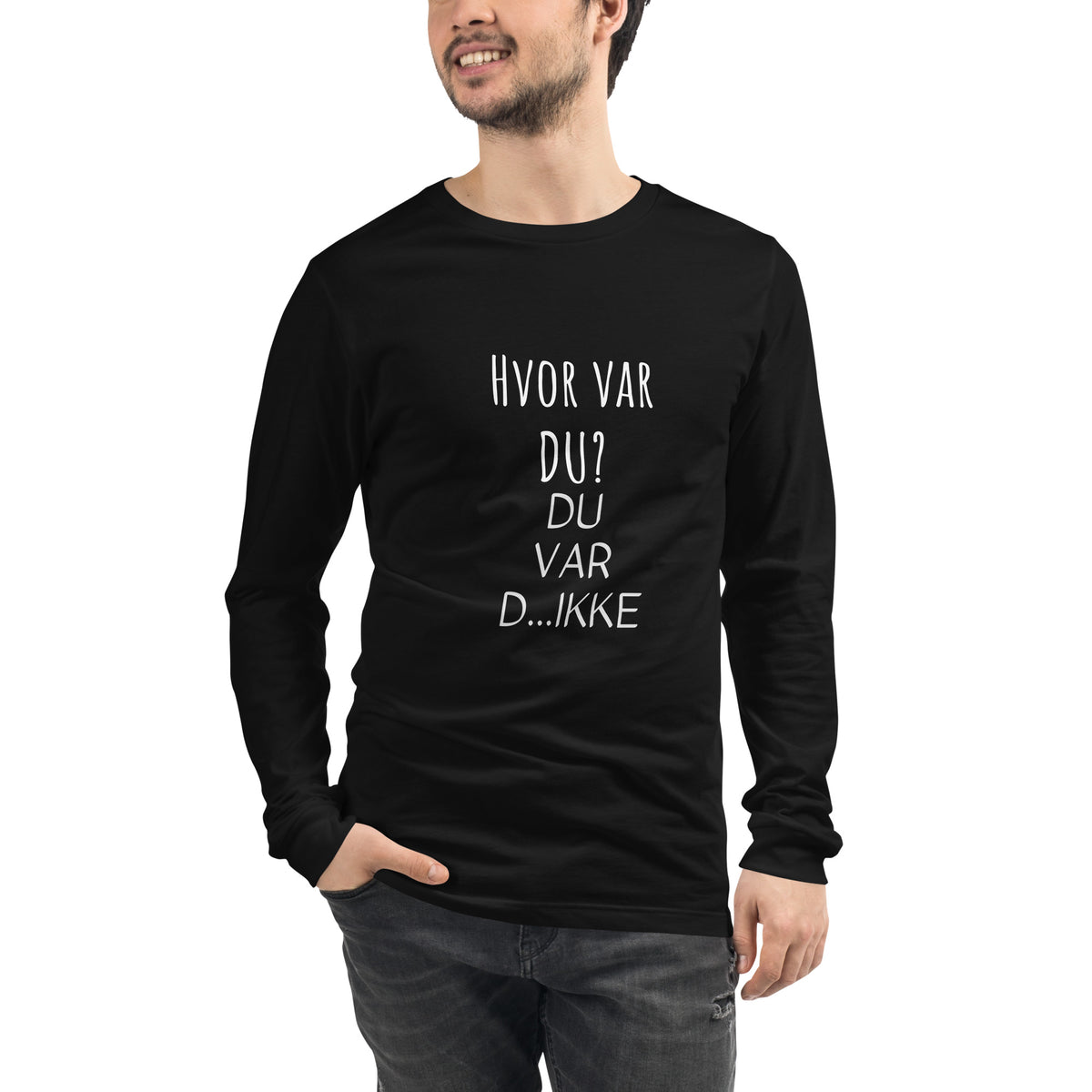Where Were You When I Needed You long sleeve tee black front 3 — Le Van Kamp Studio