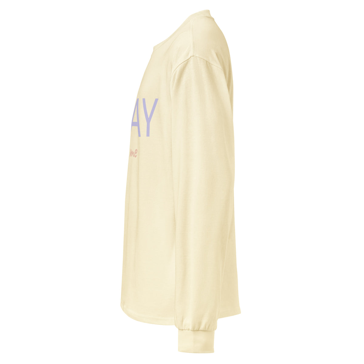 PRAY As I Pray premium heavyweight long sleeve tee butter left — Le Van Kamp Studio