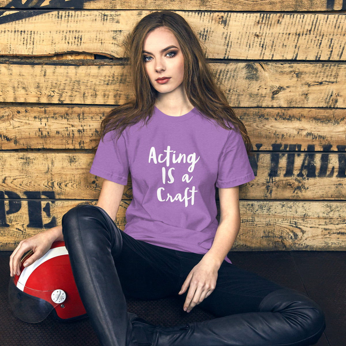 Realize the Investment Needed From You ACTOR affirmation tee in purple — Le Van Kamp Studio