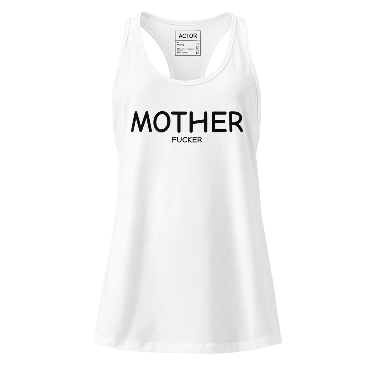 Do Not Play With Me women's fitted racerback tank top front — Le Van Kamp Studio