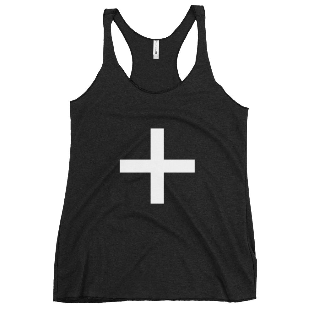 Believe tank top vintage black front — Le Van Kamp Studio