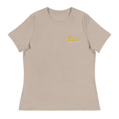 IAMALIONESS women's relaxed tee heather stone front — Le Van Kamp Studio